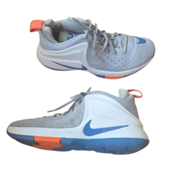 Nike LeBron Zoom Witness Men\'s 8.5 Wolf Grey Star Blue 852439 004 - $100 main image 6